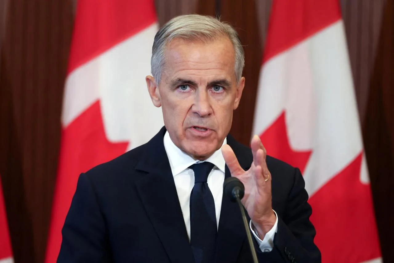 Prime Minister Mark Carney speaking at a pro-unity rally in Calgary ahead of the historic October 19 Alberta referendum vote.